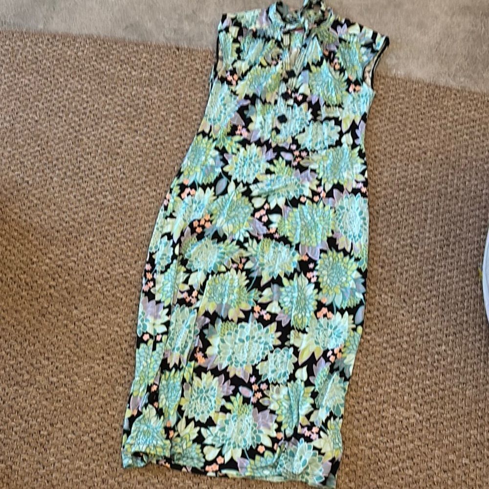 Kate Spade Green Sheath Dress Halter Neckline